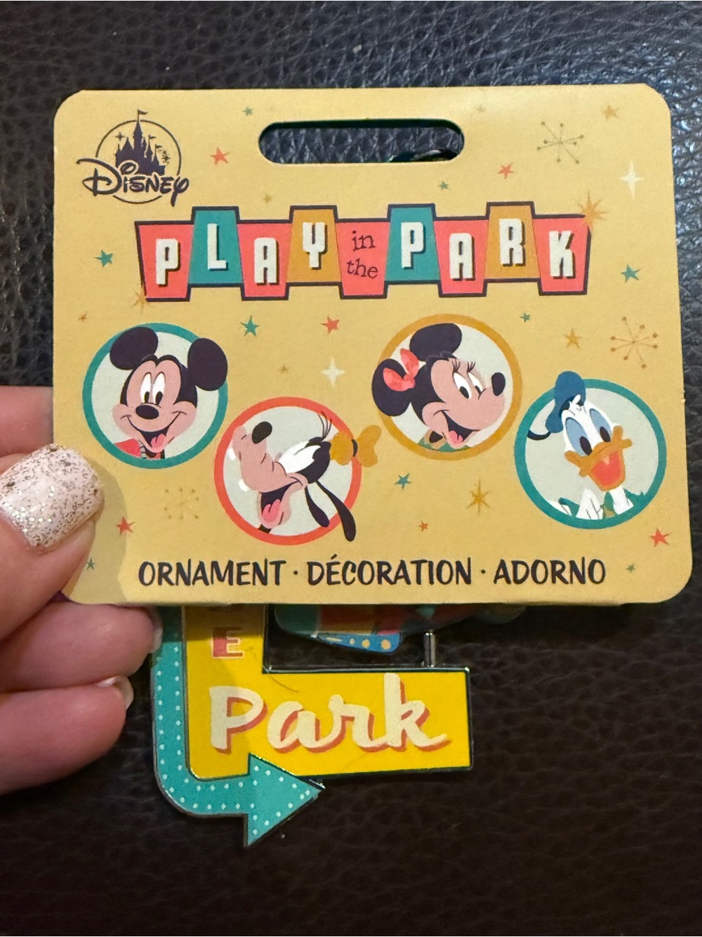 Disney Yellow Teal Blue Play in the Park Ornament Astro orbiter spinner - Picture 6 of 11